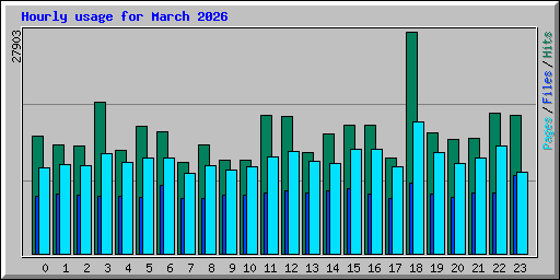 Hourly usage for March 2026