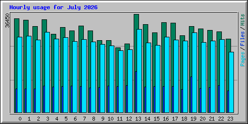 Hourly usage for July 2026